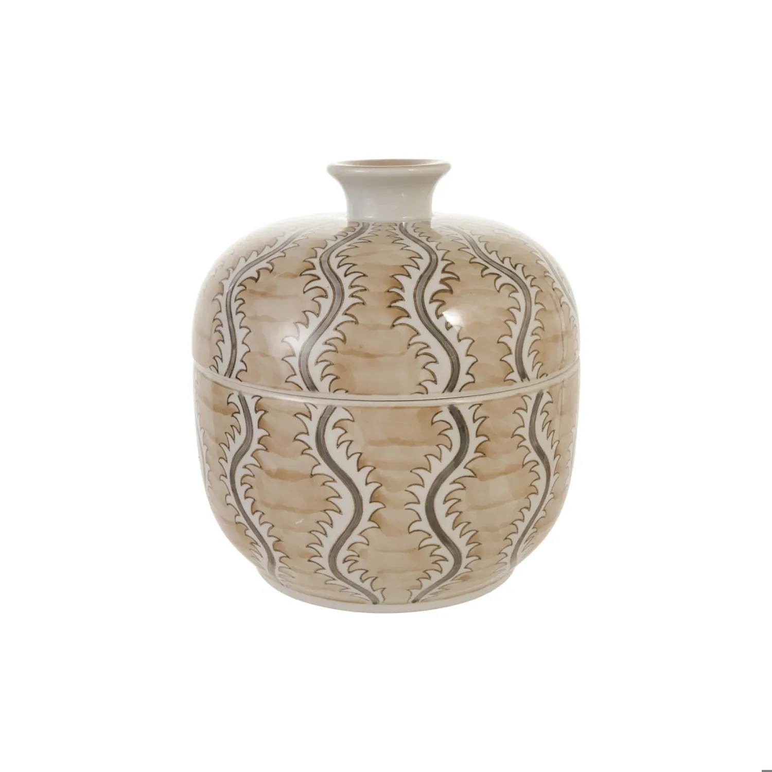 5.5" Deco Stoneware Jar