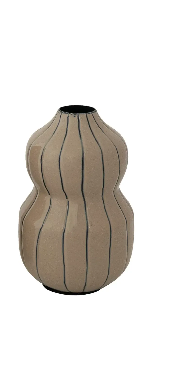 4" Organic Stripe Vase