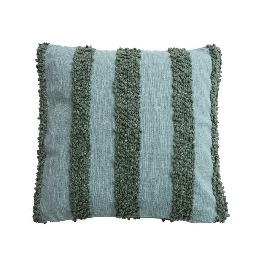 20" Blue/Grn Stripe Pillow
