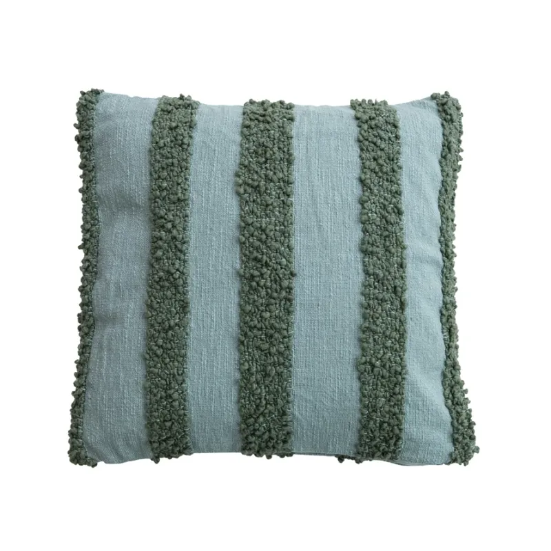 20" Blue/Grn Stripe Pillow