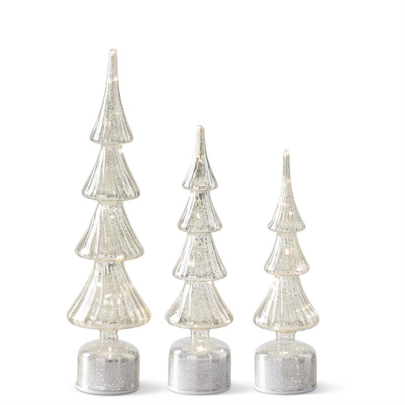 Silver Mercury Tree Set of 3 (Sm, Md, Lg)