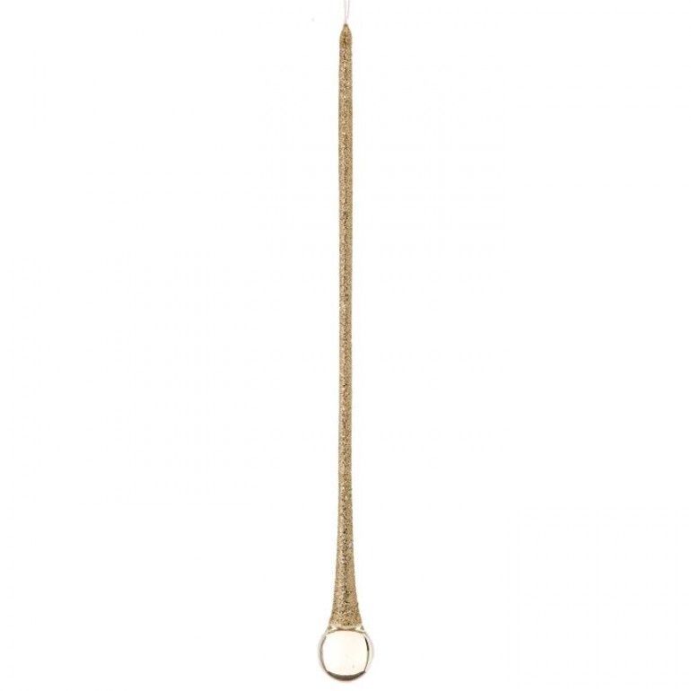 9.5" Champagne Drop Ornament Set of 6