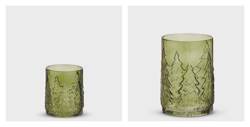 Green Tree Container Set of 2 (5.5", 8.5")