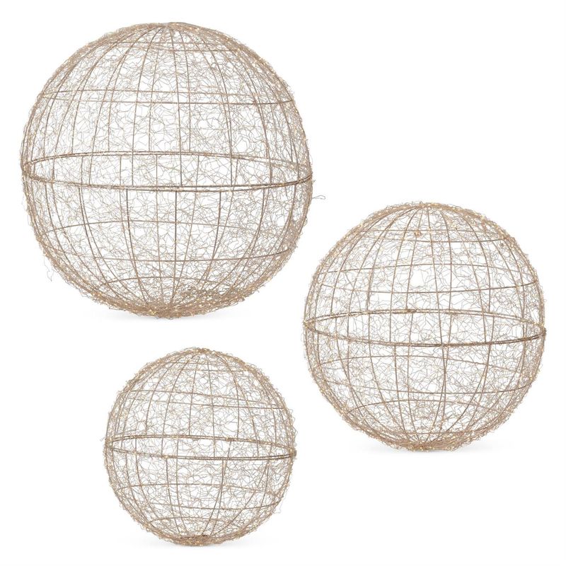 LED Wire Ball Set of 3 (16.5", 20", 24")