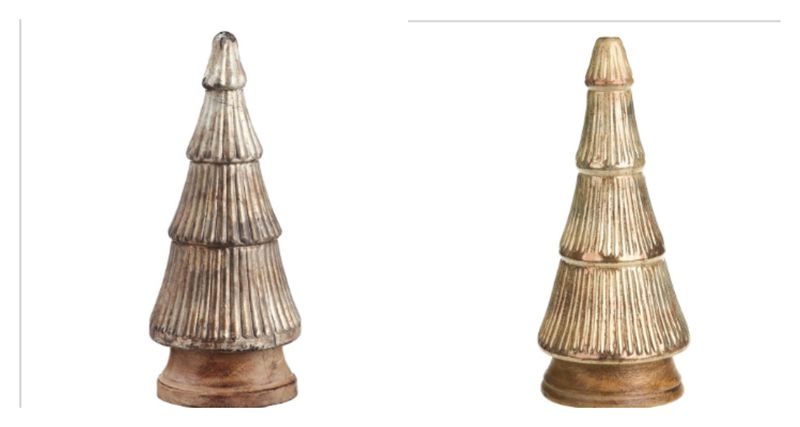 Glass Tabletop Tree Set of 2 (13", 16")
