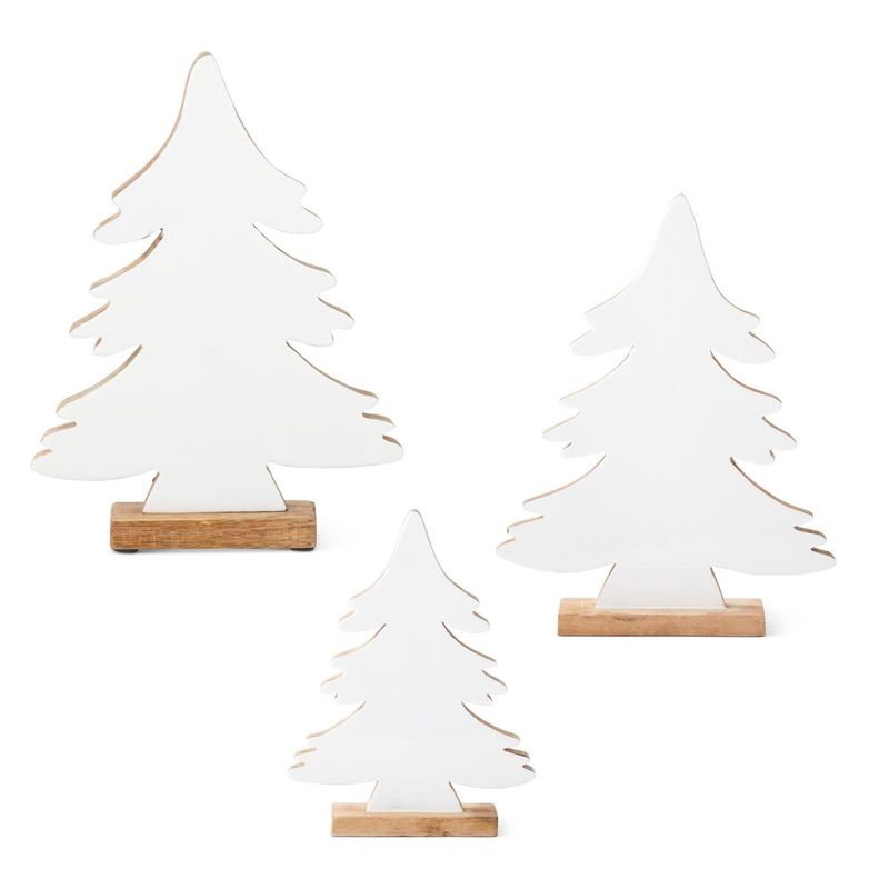 Wood Tabletop Christmas Tree Set of 3 (11.25", 15.25", 20.5")