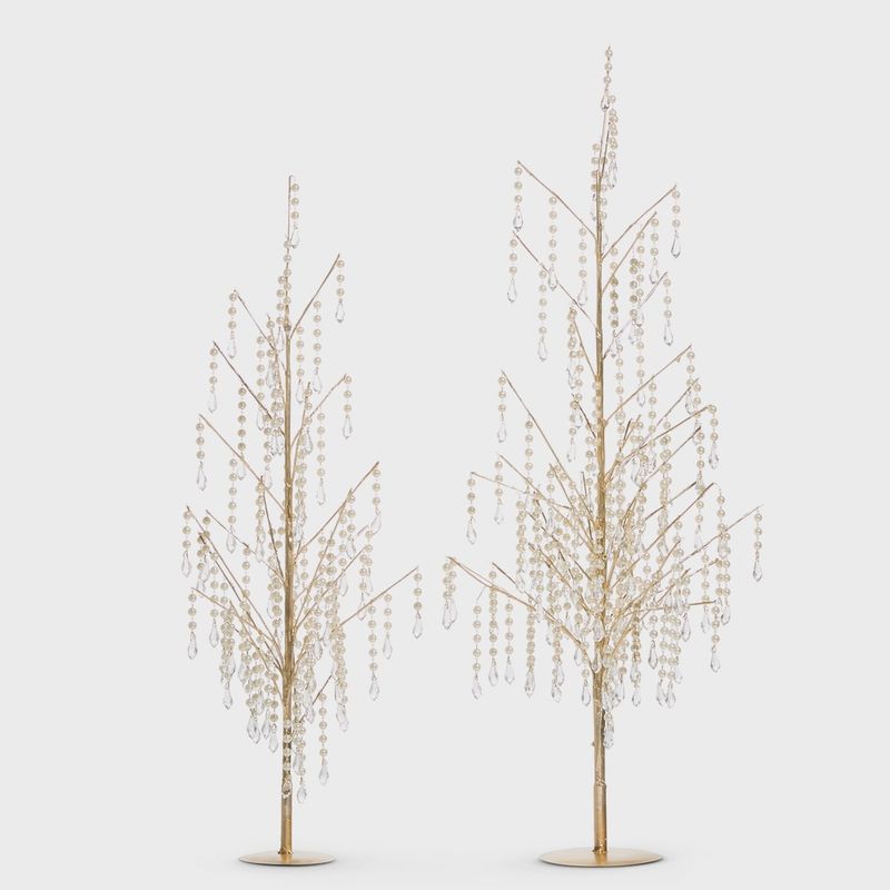 Dripping Pearl Tree Set of 2 (25", 30")