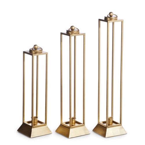 Gold Lantern Set of 3 (15", 17", 19")
