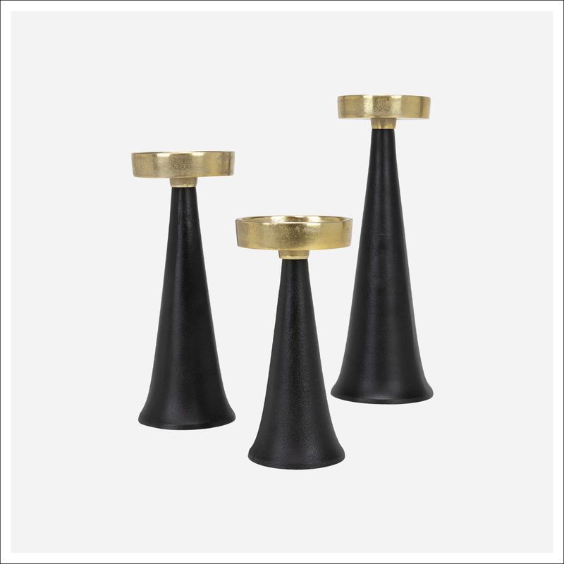 Attica Candleholder Set of 3 (Sm, Med, Lg)