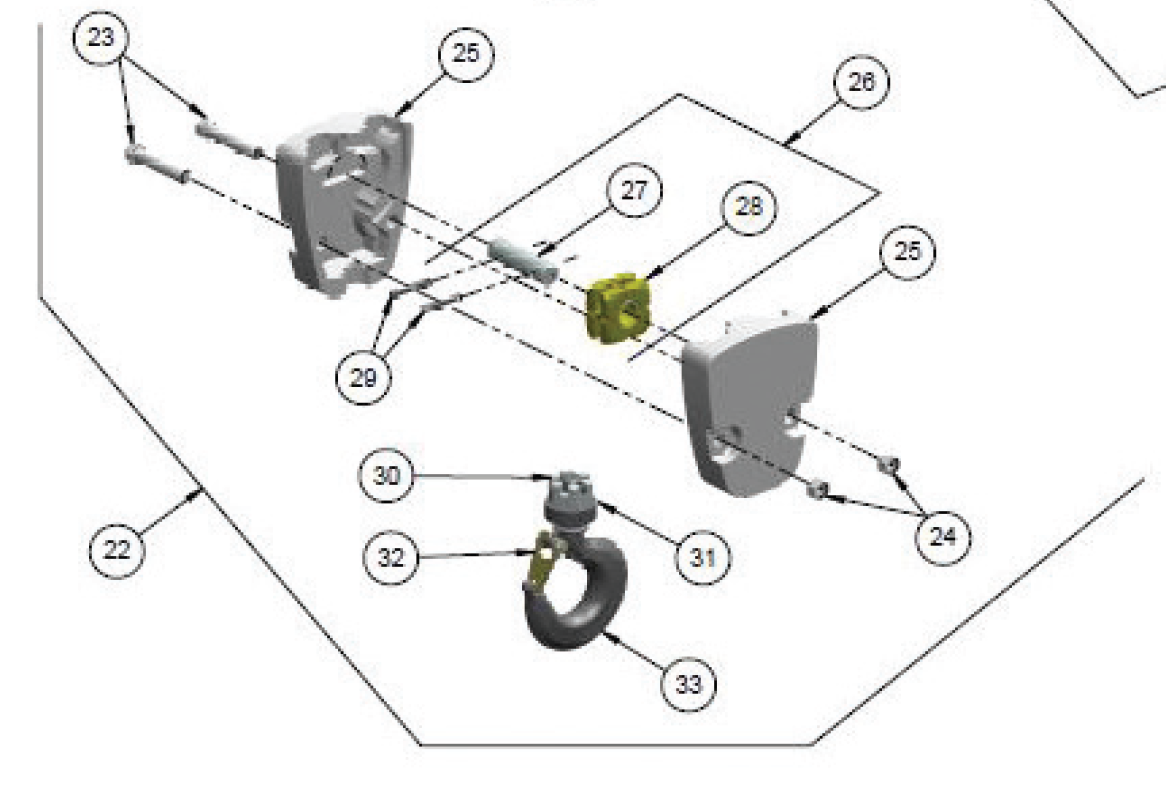 LOAD BLOCK ASSY2-TON,DOUBLE CHAIN 9/32" CHAIN