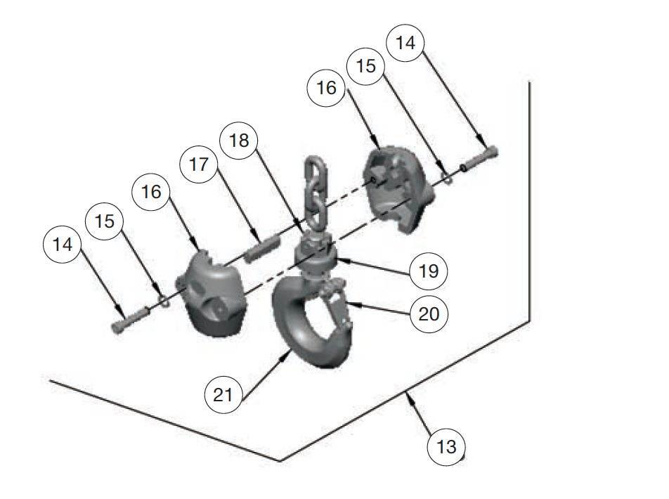 BTM BLOCK ASSY 1 TON & UNDER