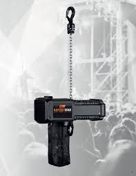 CM BATTERYSTAR 1 TON CHAIN HOIST W/ BATTERY & CHARGER SWIVEL LATCH  TYPE