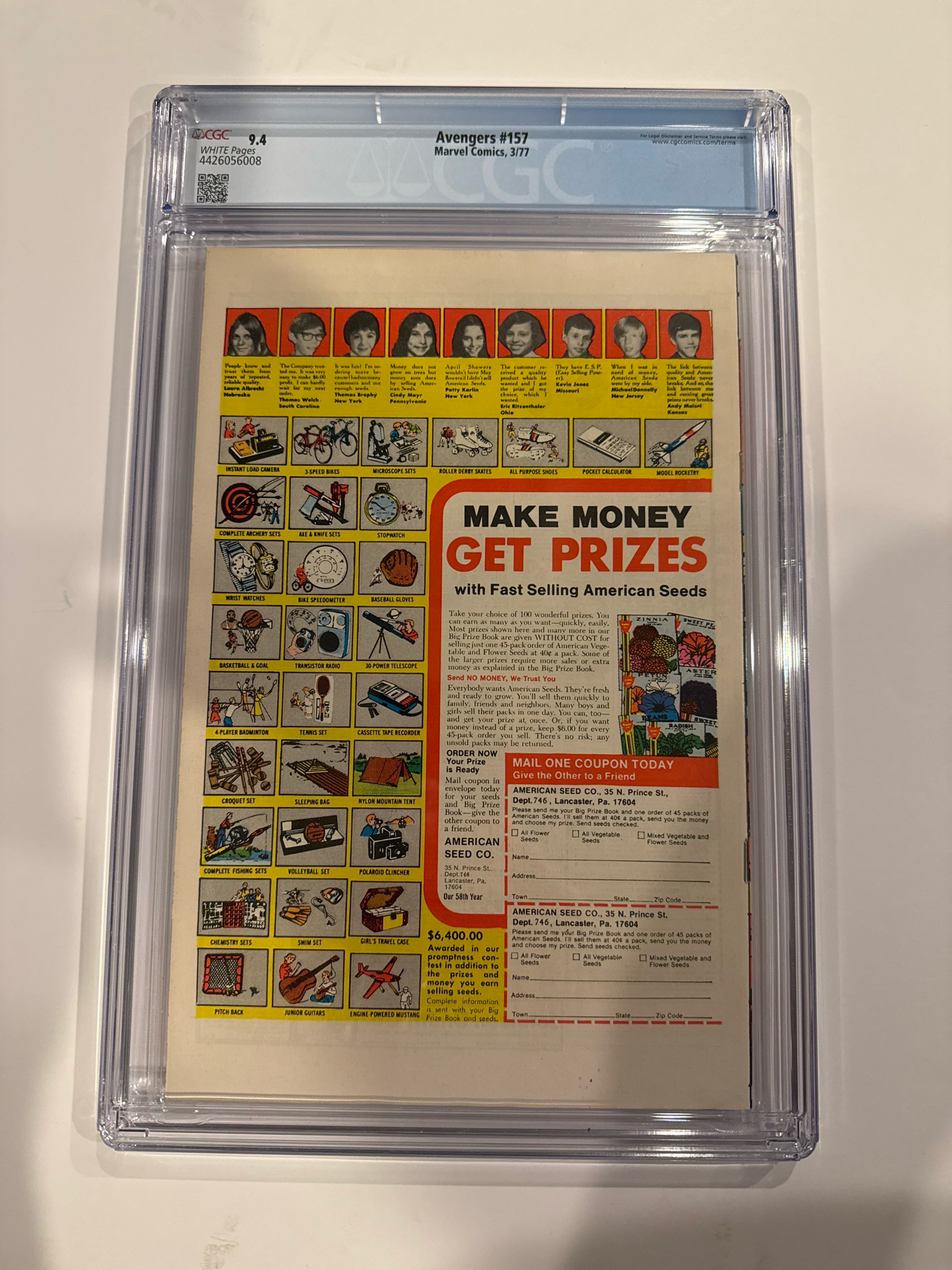 Avengers #157 - 1977 CGC 9.4