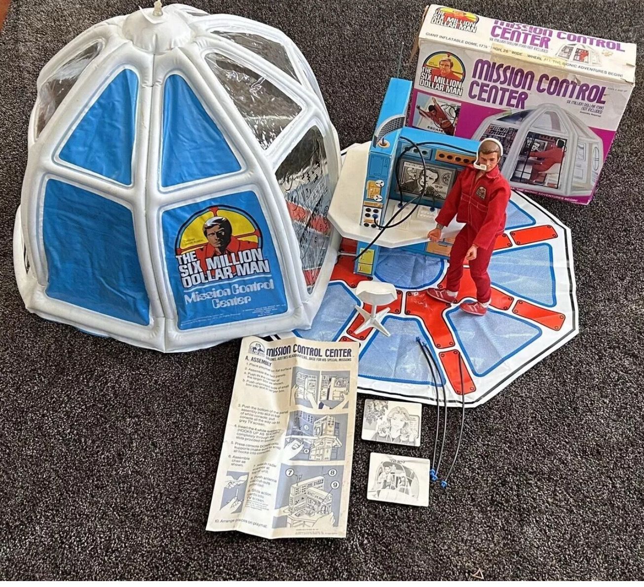 Six Million Dollar Man Mission Control Center PLAYSET MAIL AWAY PACKAGE - SEALED