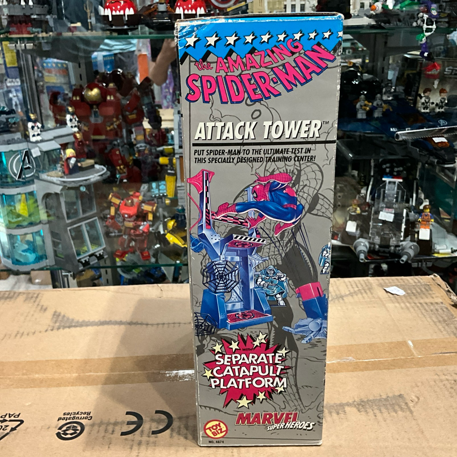 1991 Marvel Super Heroes The Amazing Spider-Man Attack Tower Sealed