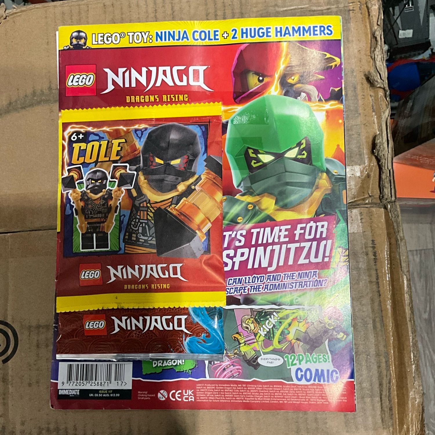 NEW LEGO NINJAGO MAGAZINE ISSUE 117 WITH EXCULSIVE COLE  MINIFIGURE NEW SEALED