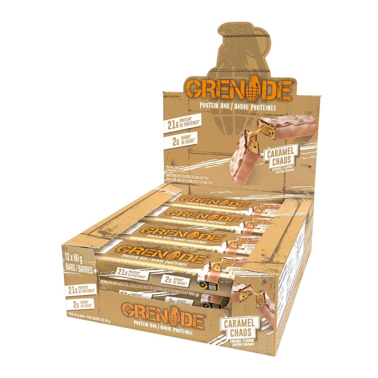 Grenade Bars Box / Caramel Chaos