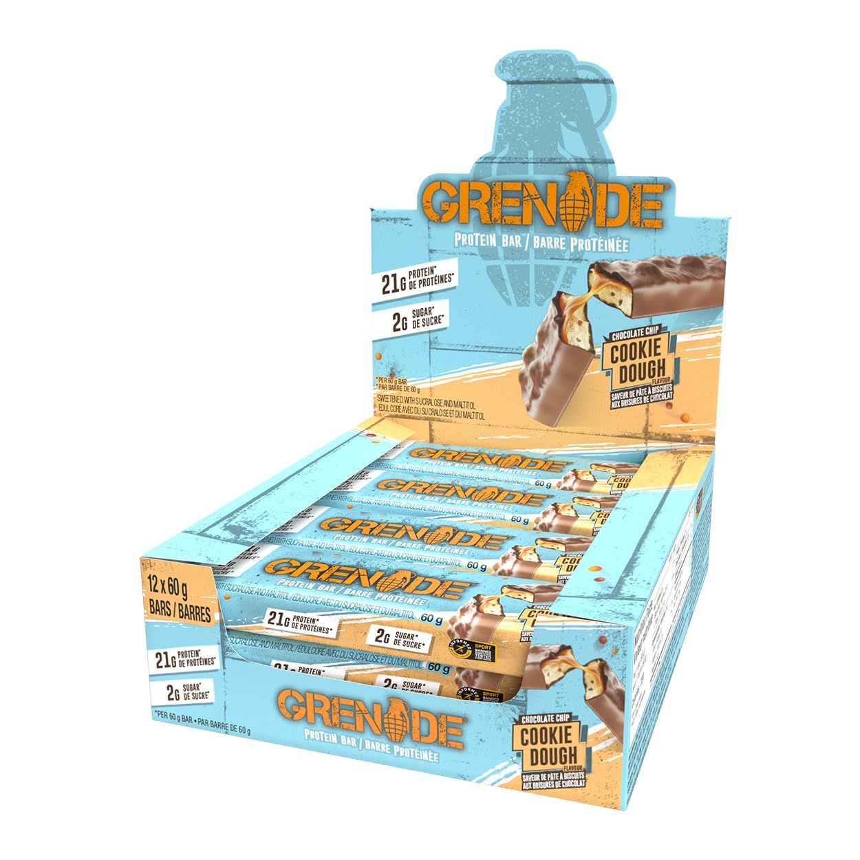 Grenade Bars Box / Cookie Dough