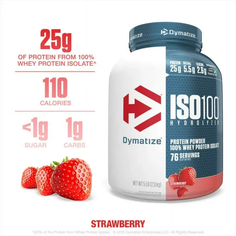 Dymatize / Iso 100 / Strawberry / 5LBS