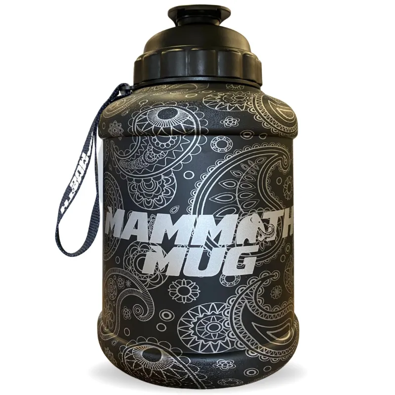 Mammoth Mug / Matte Black Paisley / 2.5 L