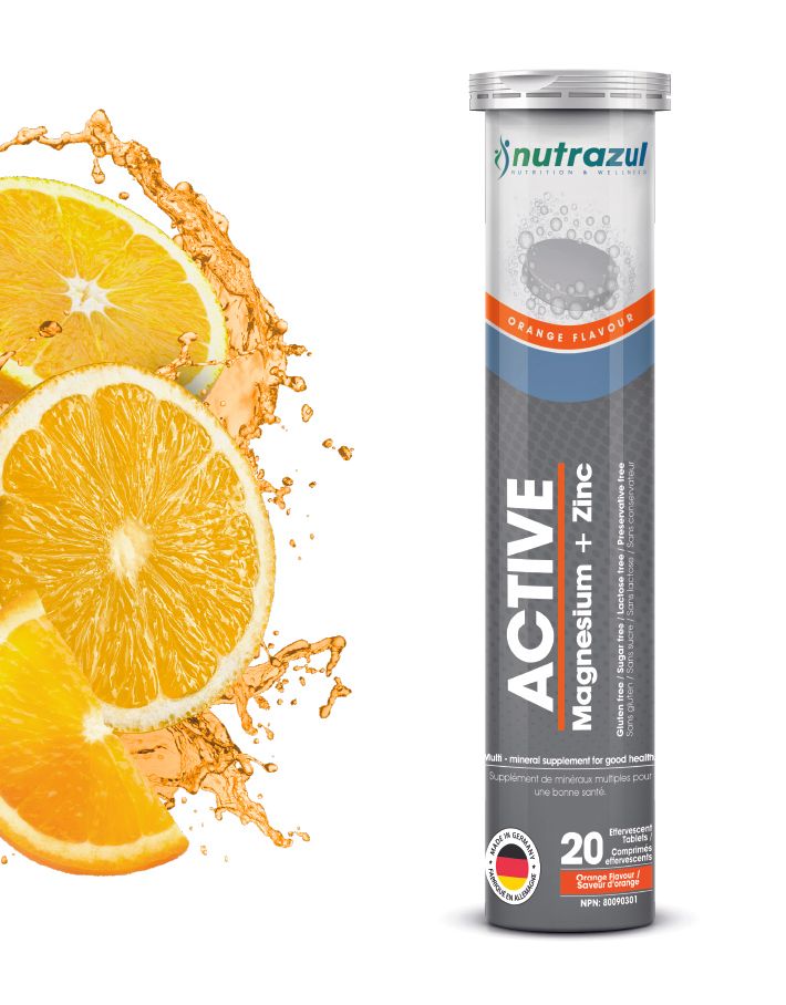 Nutrazul Active / magnesium &amp; zinc tabs / orange