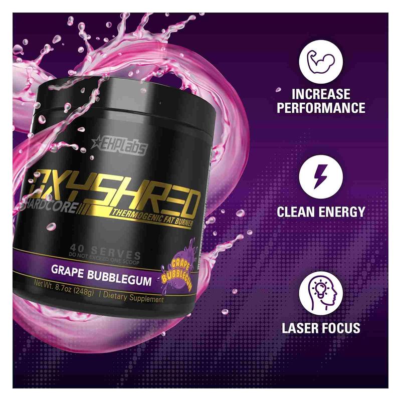 Oxyshred Hardcore / 40 Servings / Grape Bubblegum