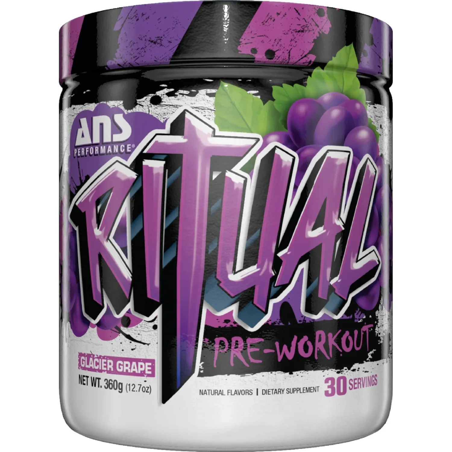 ANS Ritual Pre Workout / 30 Servings / Glacier Grape