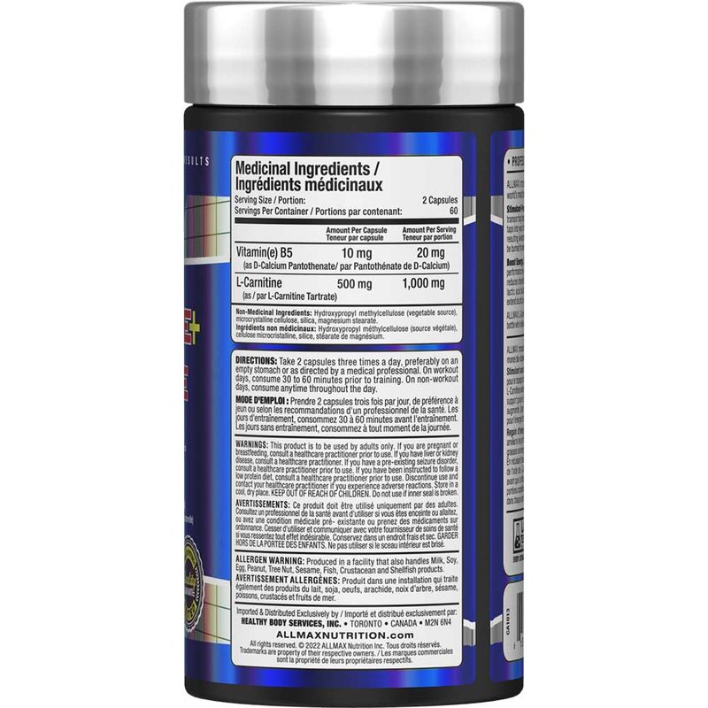 All Max / L Carnitine + Tartrate / 120 Ct