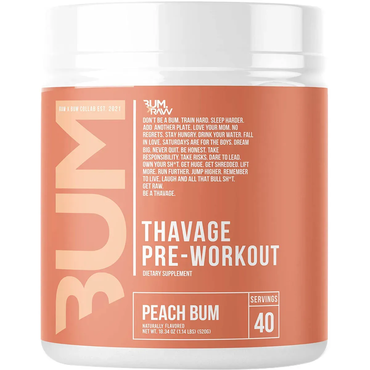 Cbum Thavage Preworkout / Peach / 40srv