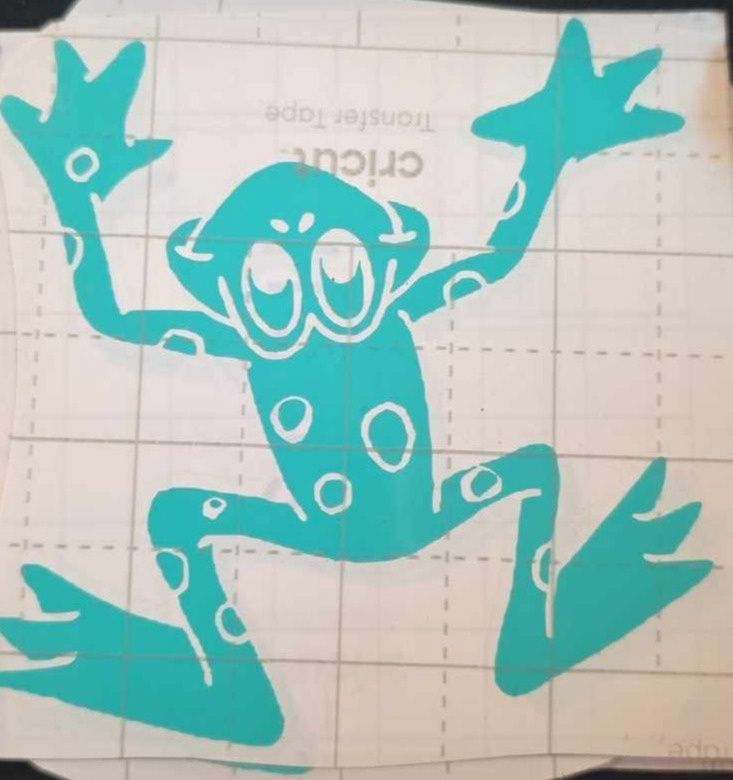 Decal Frog, Size: Small Approx 4 &quot;, Colour: Teal