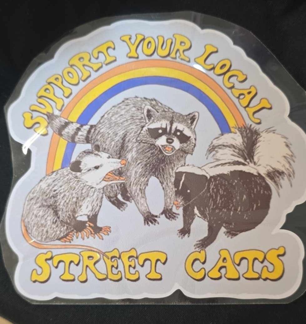 &quot;Support Your Local Street Cats&quot; Decal, Size: Medium Approx. 6&quot;