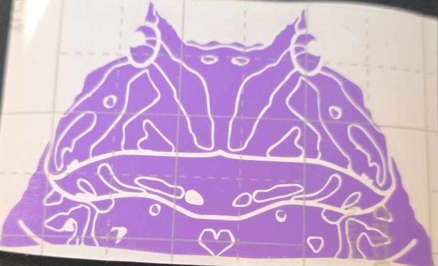 Decal PACMAN Face, Size: Small, Colour: Purple