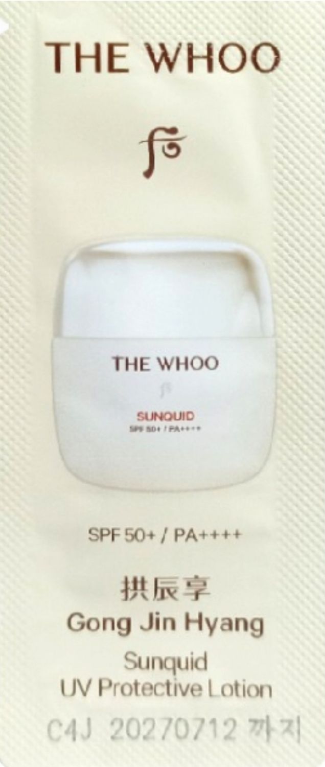 The WHOO Gong jin Hyang Sunquid UV Protection Lotion SPF50+ PA++++