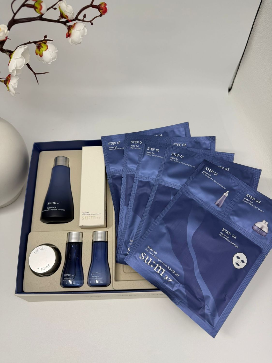 Su:m37° Water-full Marine Relief Ampoule Essence Special Set