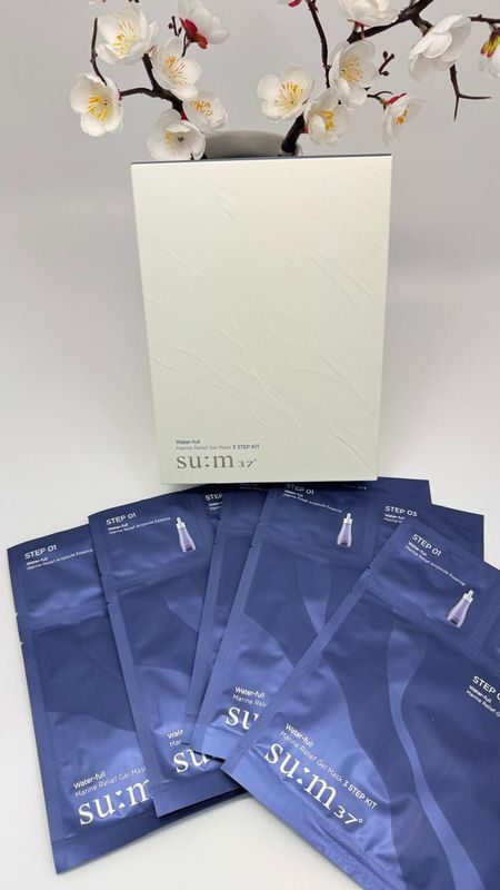 SU:M37 Water-full Marine Relief Gel Mask 3 step kit 