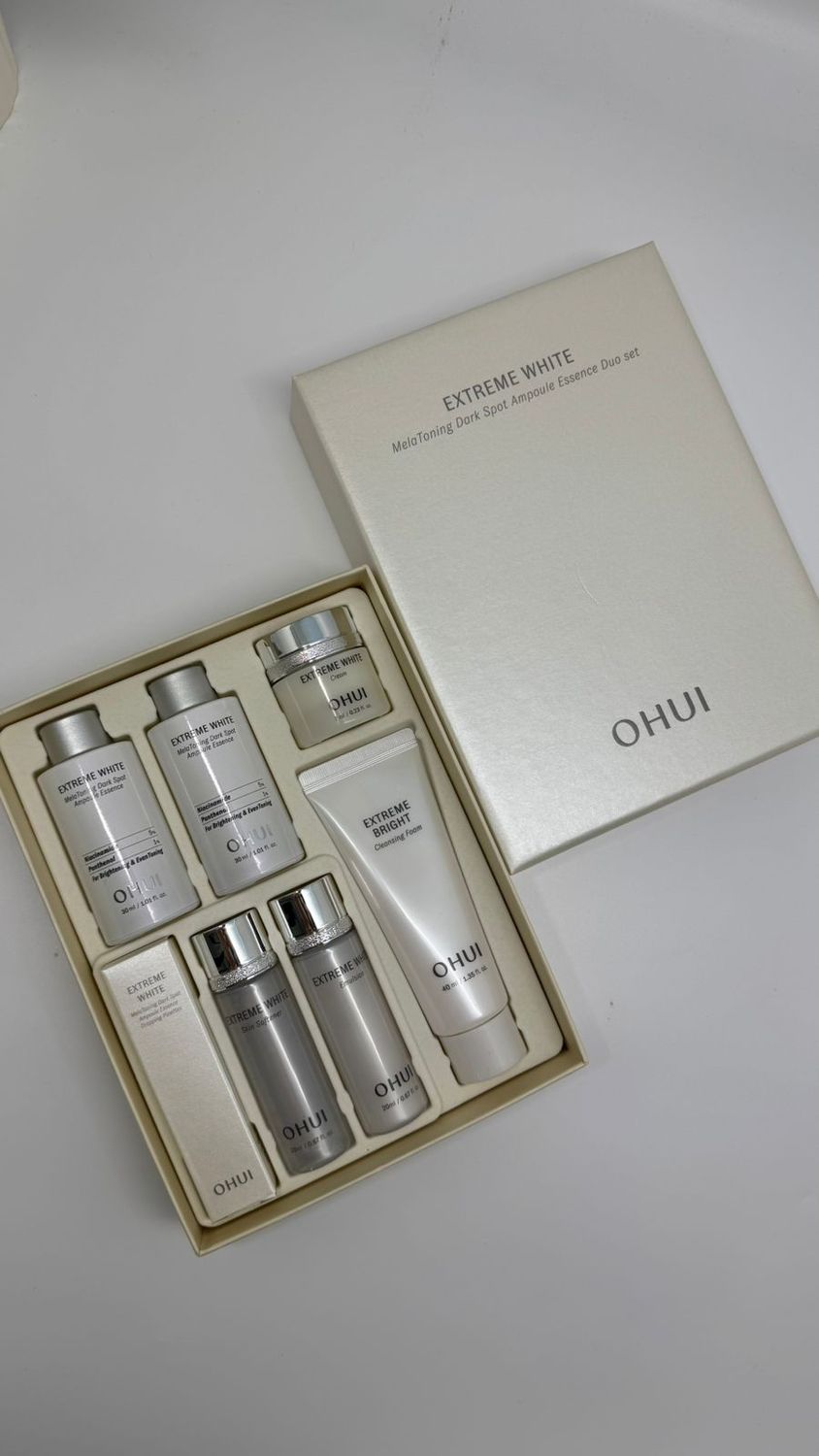 O HUI Extreme White MelaToning Dark Spot Ampoule Essence Duo Set