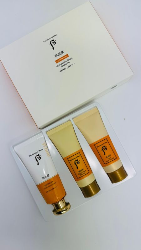 The Whoo ESSENTIAL UV Protective Cream 60 ml Special Set SPF50+/PA++++