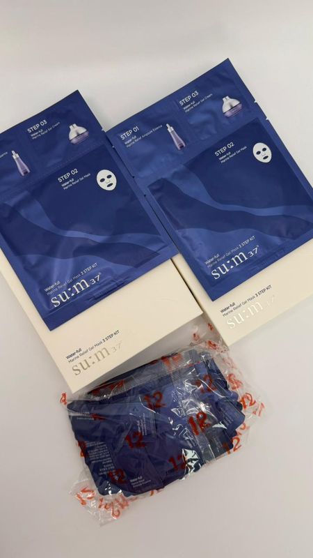 SU:M37 Water-full Marine Relief Gel Mask 3 step kit Special Set