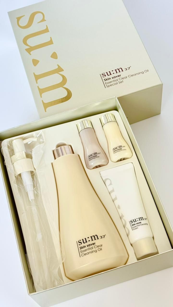 SU:M37 Skin saver Essential Clear Cleansing Oil 400 мл Special set (вес 920 гр)