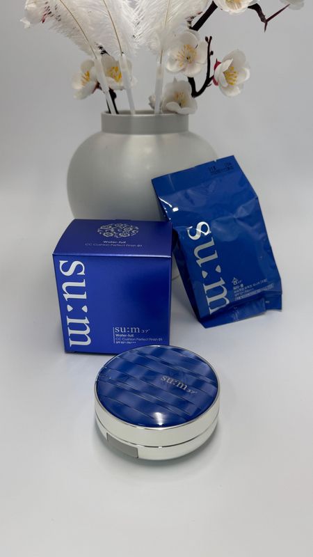 SU:M37 Water-full CC Cushion Perfect Finish SPF 50+/PA+++ (1 рефил, вес 155 гр)