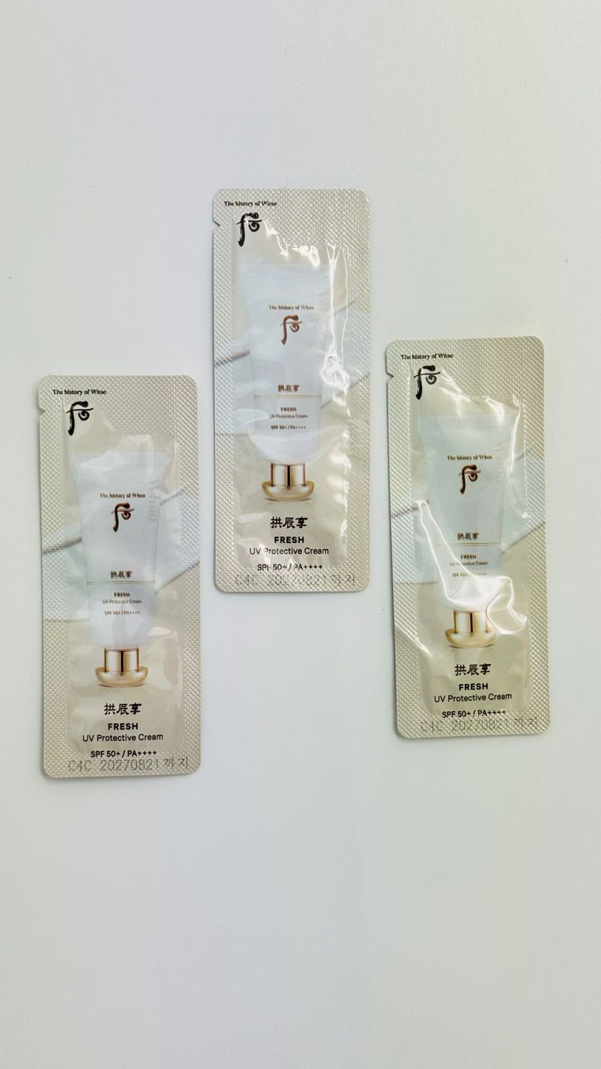 The History of Whoo Fresh UV Protective SPF Cream 1ml×120 шт