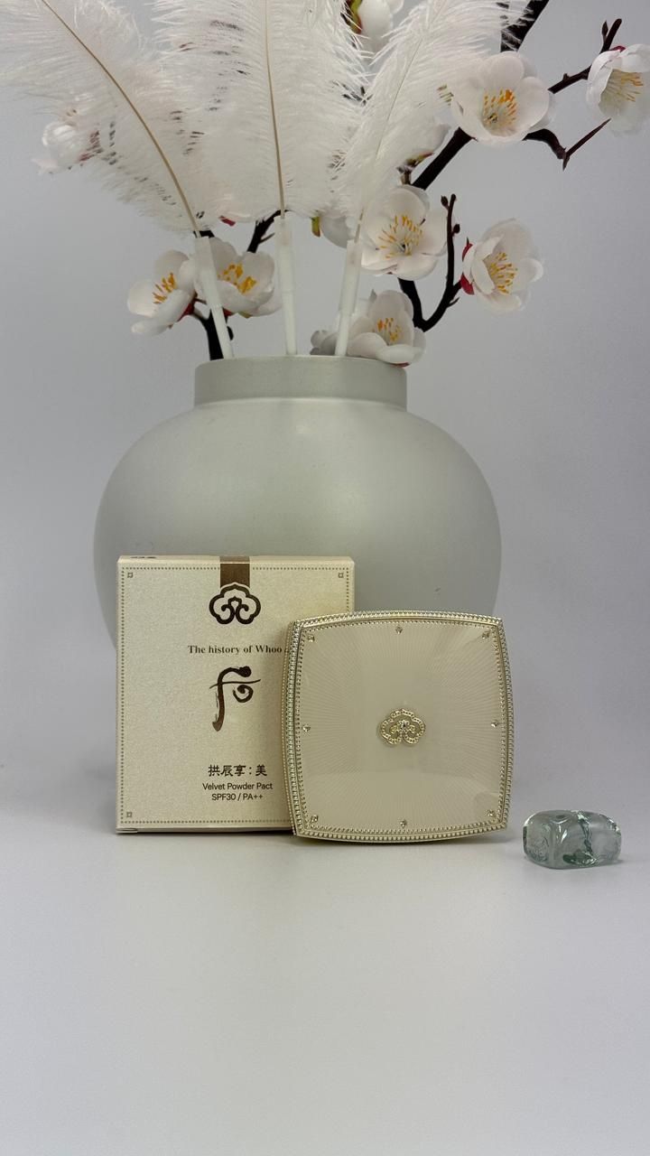 THE HISTORY OF WHOO Velvet Powder Pact SPF30/PA+ (вес 100 гр)