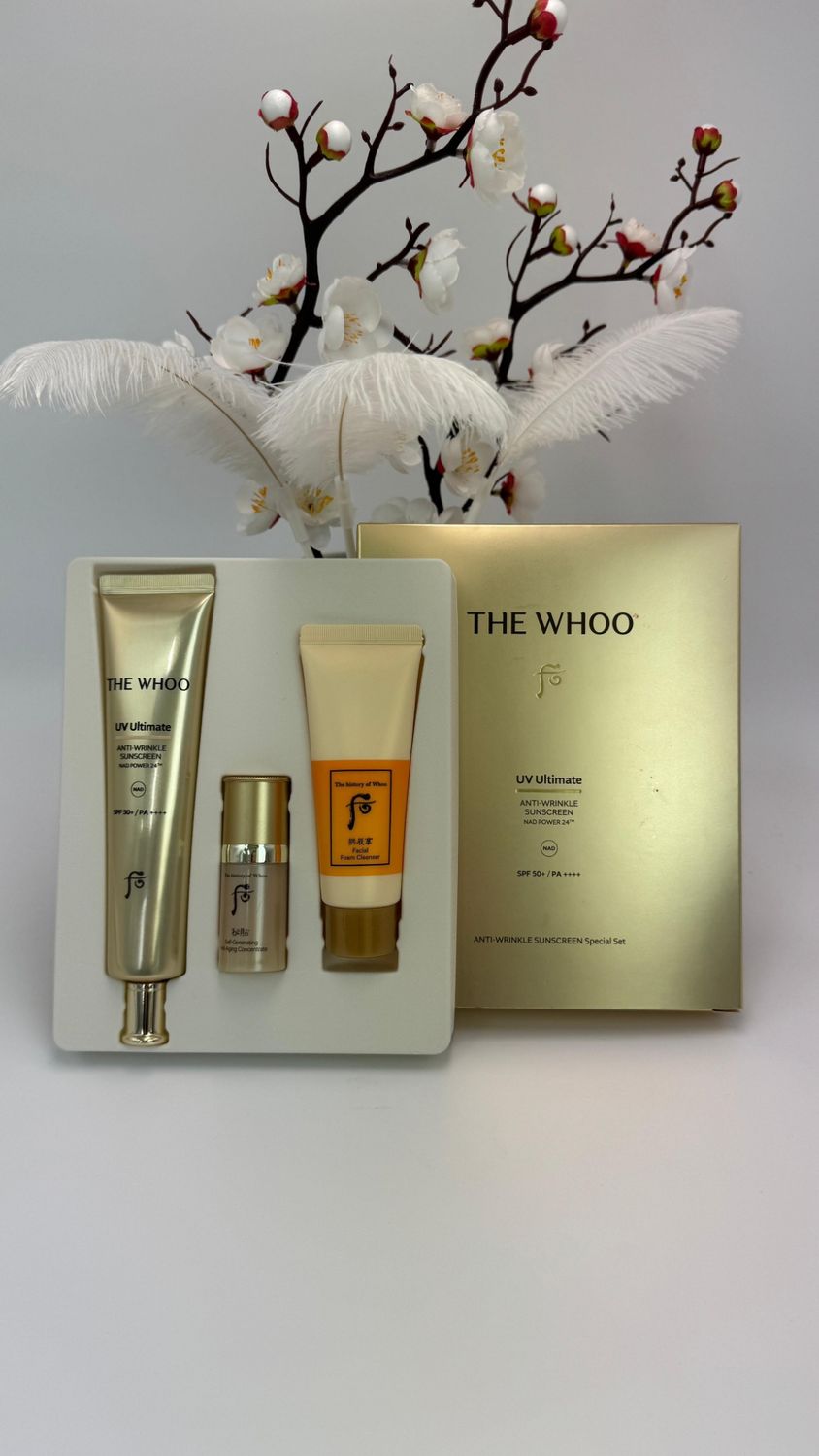 The Whoo UV Ultimate Anti-Wrinkle Sunscreen Special Set SPF50+/PA++++ (230 гр)