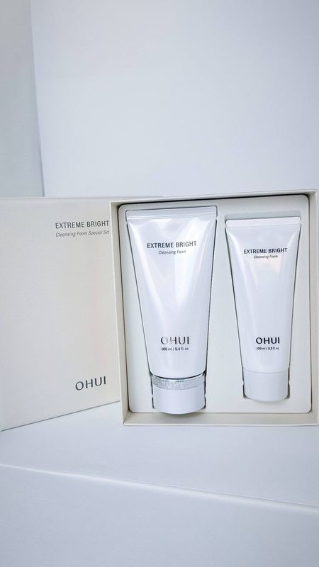 OHUI EXTREME BRIGHT Cleansing Foam Special Set 490гр
