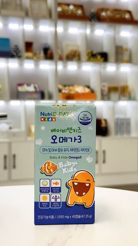Детская Омега-3 Nutri D Day Kids Baby &amp; Kids Omega-3 (45 капсул) 155гр