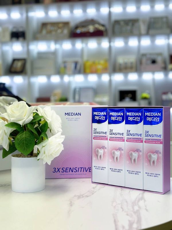 MEDIAN 3X Sensitive Cream Toothpaste Advanced Plus 4шт 660гр