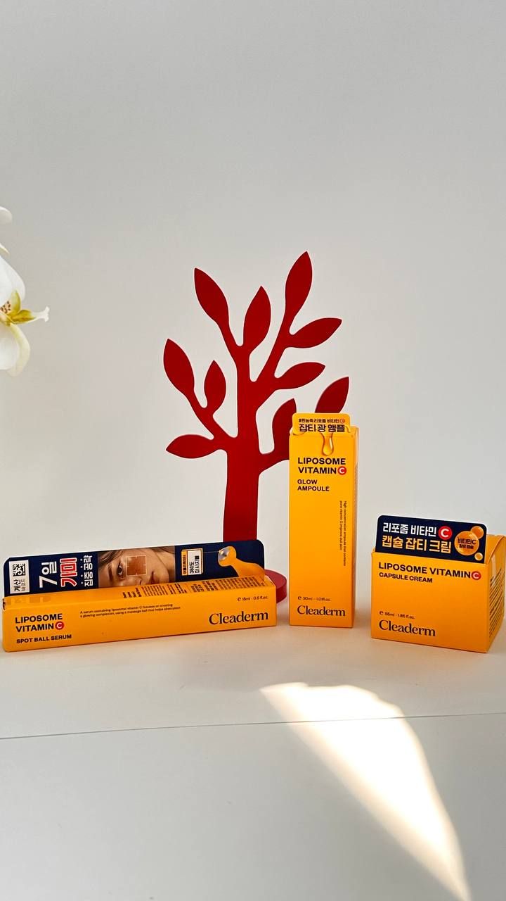 Набор Cleaderm Liposome Vitamin C (сыворотка + ампула + крем)