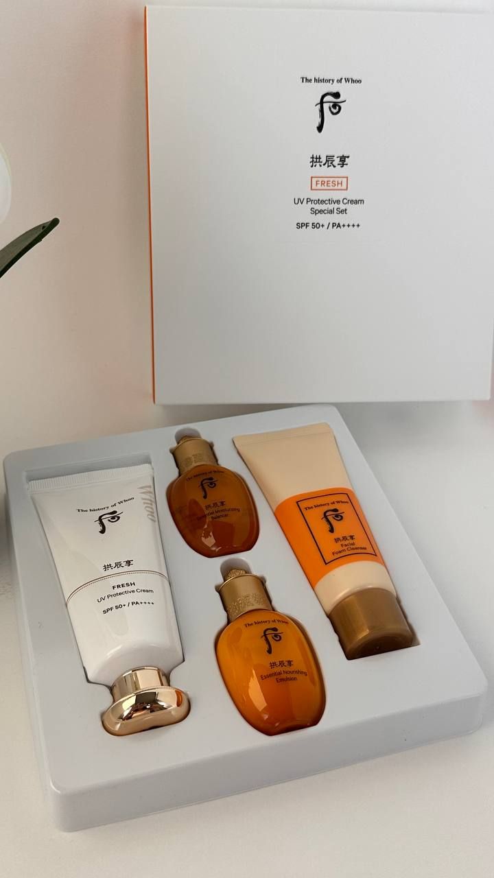 THE WHOO Fresh UV Protective Cream Special Set SPF50+ / PA++++ 60ml 255гр