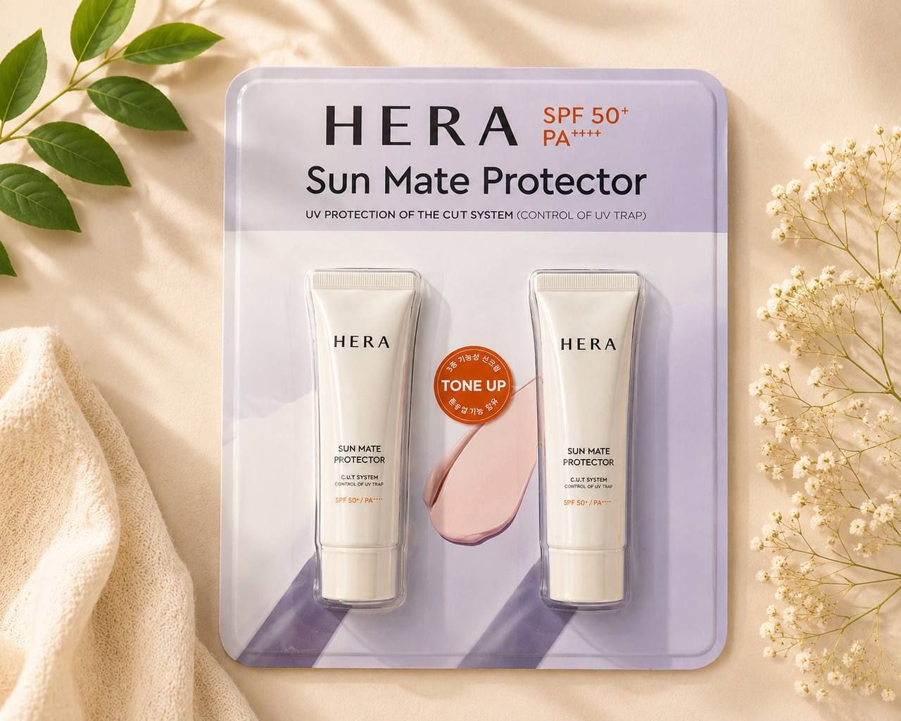 HERA Sun Mate Protector SPF50+ PA++++ 50ml*2 275g