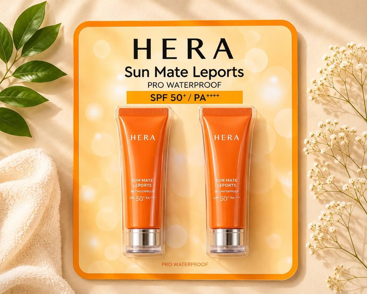 HERA Sun Mate Leports Pro WATERPROOF SPF50+/PA++++ 70ml*2 330g